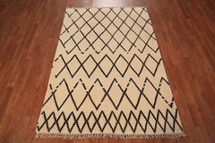 Modern Handmade Luxury Hand-Knotted Moroccan Wool Rugs for Any Room 4×6 ft