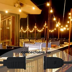 50FT – 500FT LED Outdoor String Lights Dimmable Waterproof ST38 LED Patio Lights