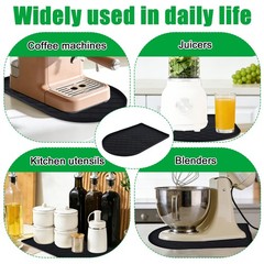 15.7×9.8in/40x25cm Silicone Coffee Mat for Countertop, Espresso Machine Dryin…