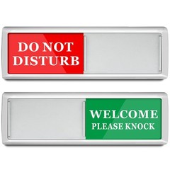 Do Not Disturb Door Hanger Sign – Meeting in Progress Green, Red