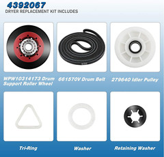 For Maytag Whirlpool Dryer 4392067 Dryer Repair Kit W10837240 Dryer Idler Pulley