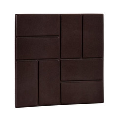 15.5 In. X 15.5 In. Square Brown Cobblestone/Brick Dual-Sided 100% Recycled Rubb