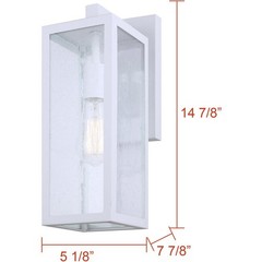 Canarm Lighting IOL456WH Newport 1 Light 7.88 inch White Outdoor Lantern