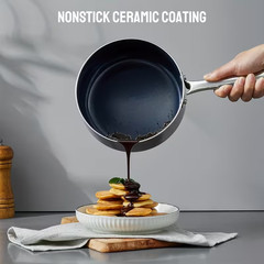 6PCS Induction Cookware Set – Non-Stick Ceramic, Dishwasher & Oven Safe (Black)