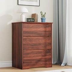 3 Drawer Dresser for Bedroom, Wooden Dresser with Deep Storage & Wide Top