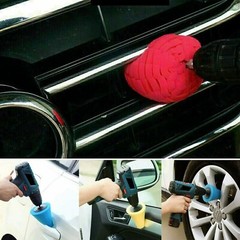 Foam Drill Polishing Cone Ball Pads Kit Car Hub Waxing Buffing Wheel Polisher 4″