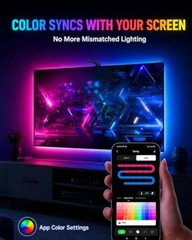 TV LED Backlight with Sensor, LED Sync Lights for TV 55-65 Inch, Multicolor