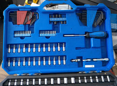 Kobalt Mechanics Chrome Tool Set, SAE, Metric – Hard Case Free US Shipping