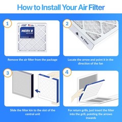 Filter King 12x20x2 Air Filter 12-PACK MERV 8 Actual Size 11.75 x 19.75 x .75″