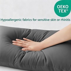 Flat Ultra Thin Bed Pillows Standard/Queen Size Pillow Set of 2 Extra Soft Do