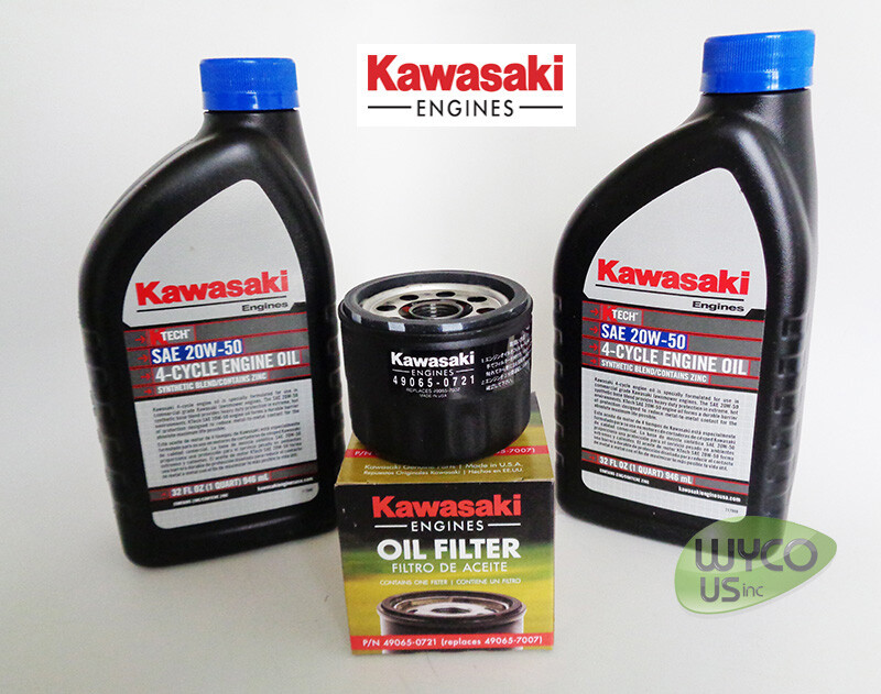 OEM ENGINE OIL CHANGE KIT, (2) OIL 20W-50 & (1) OIL FILTER 49065-7007,49065-0721