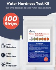 Water Hardness Test Kit Strips for Drinking Well Pool Spa 100 Count 1 Pack