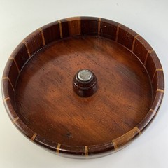 Vintage California Redwood Nut Cracker Bowl Standard Specialty Company MCM 1940s