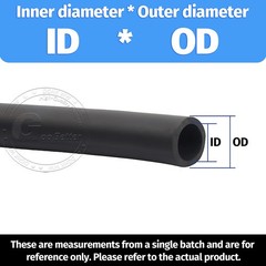 Black Smooth Nitrile Rubber Tube ID 2-25mm Fuel Petrol Diesel Oil Tube Hose Pipe