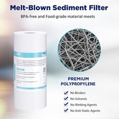 1-30Pack 10×4.5″ 5 Micron Sediment Water Filter Big Blue Whole House Replacement