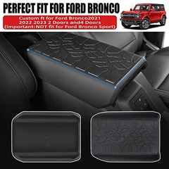 Center Console Armrest Cover for Ford Bronco 2021-2024，TPE & Waterproof