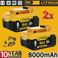 2Pack For DeWalt 20V 20 Volt Max 8.0AH Lithium Ion Battery DCB206 DCB205 DCB204