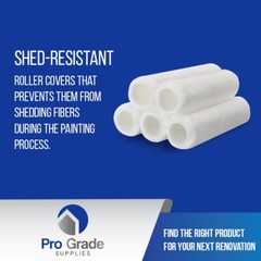 Pro Grade 9″ All Purpose 3/8″ Roller Cover Set Wall Painting Roller Naps