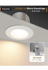 Ensenior 5/6 Inch 5CCT LED Can Lights 12 Pack, Retrofit Led Recessed Lighting…