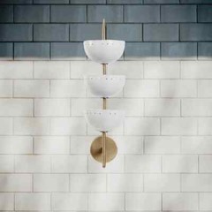 Sputnik Mid Century Wall Sconces | Italian Style 3-Bowl Metal Lamp Fixture