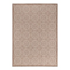 Rugshop Outdoor Rug Transitional Floral Circles Textured Indoor Outdoor Rugs 5×7