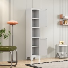 61”H Farmhouse Kitchen Pantry Cabinet with Shelves Metal Cabinet for Home,office