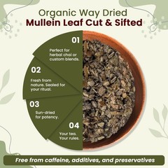 Organic Way Mullein Leaf Cut & Sifted – Organic, Kosher & USDA Certified
