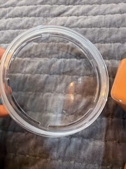 REDUCE Saltini 16 oz Cocktail Tumbler with Lid, Papaya Color
