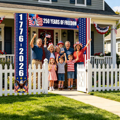250Th Anniversary Banners 3 Pcs Patriotic Decorations 250 Years of Freedom Hangi