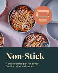Non-Stick Ceramic 9” Circle Pan Naturally Slick Ceramic Coating Non-Toxic PTFE