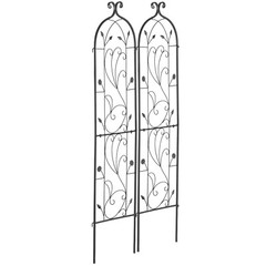 2 Packs Metal Garden Trellis 60″ x 15″ for Climbing Plant Support Rustproof
