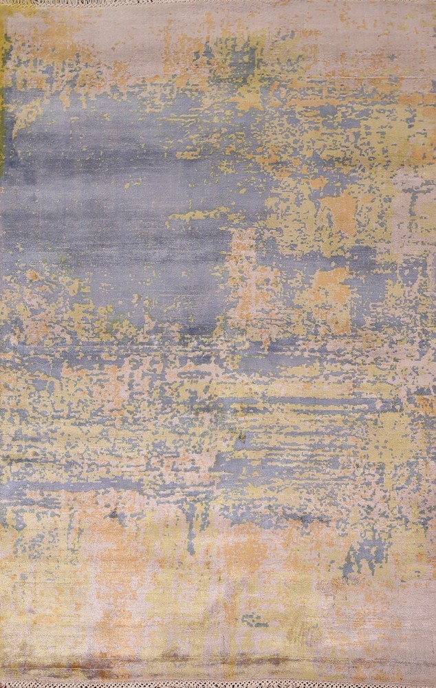 Contemporary Style Abstract Rug 4×7 Hand-knotted Wool Oriental for Any Room