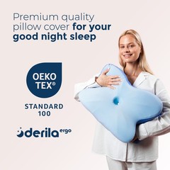 Derila Ergo Pillowcase – Cervical Neck Pillow Memory Foam Pillow Case (1 count)