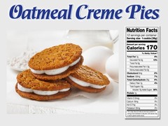 Little Debbie Oatmeal Crème Pies 12 Individually Wrapped Sandwich Cookies 16.2oz