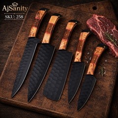 Hand Forged High Carbon Steel Chef Knives Set Kitchen Set Full Tang