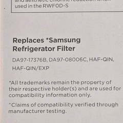 Water Filter For Samsung DA97-17376B HAF-QIN Compatible Replacement Novete RWF0D
