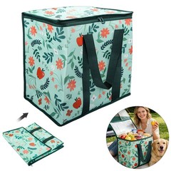 Large Insulated Cooler Bag Reusable Grocery Tote Bag Foldable for Picnics Travel