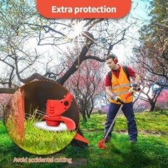 Electric Cordless Grass String Trimmer Lawn Edger Weed Wacker Cutter + 2 Battery