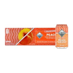 Clear American Golden Peach Water Sparkling Water, 12 Fl Oz, 12 Pack