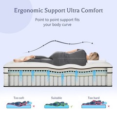 10″12″14″ Twin Full Queen King Size Mattress in a Box Hybrid Spring Memory Foam