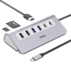 P9 USB C Hub, intpw 9-in-1 USB C Hub Multiport Adapter with 4K HDMI, PD 100W, Ty