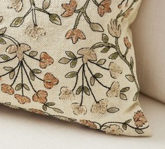 Pottery Barn Zea Embroidered Lumbar Pillow Cover