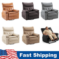 Oversized Electric Recliner Chair, Massage Rocking Chair, 360° Swivel for Adults