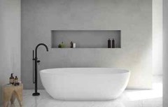 New in box…unused…Ancona “Nero” free standing tub faucet in matte black…