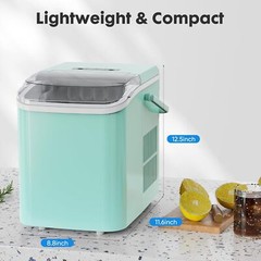Countertop Ice Maker Portable Ice Machine Self-Cleaning 9 Cubes 6 Mins 26.5Lbs