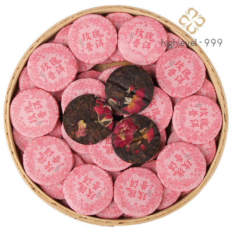 500g Yunnan Pu Erh Tea Cake Double Petaled Rose Tea Ripe Tea Small Tea Cake