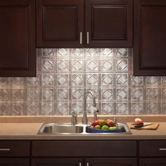 18.25 In. X 24.25 In. Crosshatch Silver Traditional Style # 4 PVC Decorative Bac