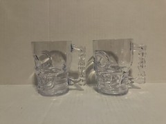 2 Plastic Skeleton Drinking Glasses (Hand Wash Only)