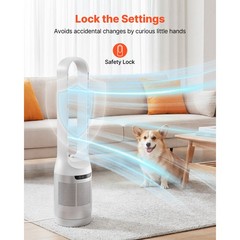 Uimoso Bladeless Tower Fan with Remote,65° Oscillation, 12-Speed Settings, White