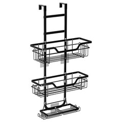 Over the Door Shower Caddy Hanging: Black Rustproof Shower Organizer